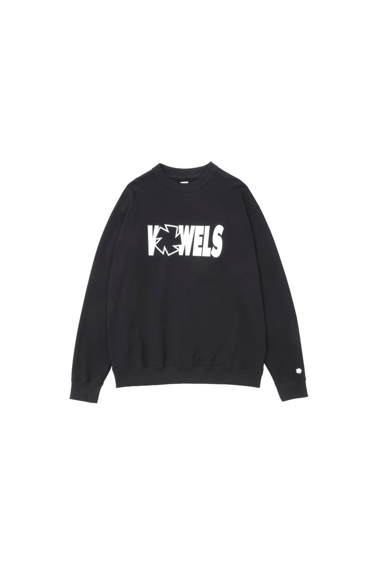 Icon Spell Out Crewneck, Main, color, Black