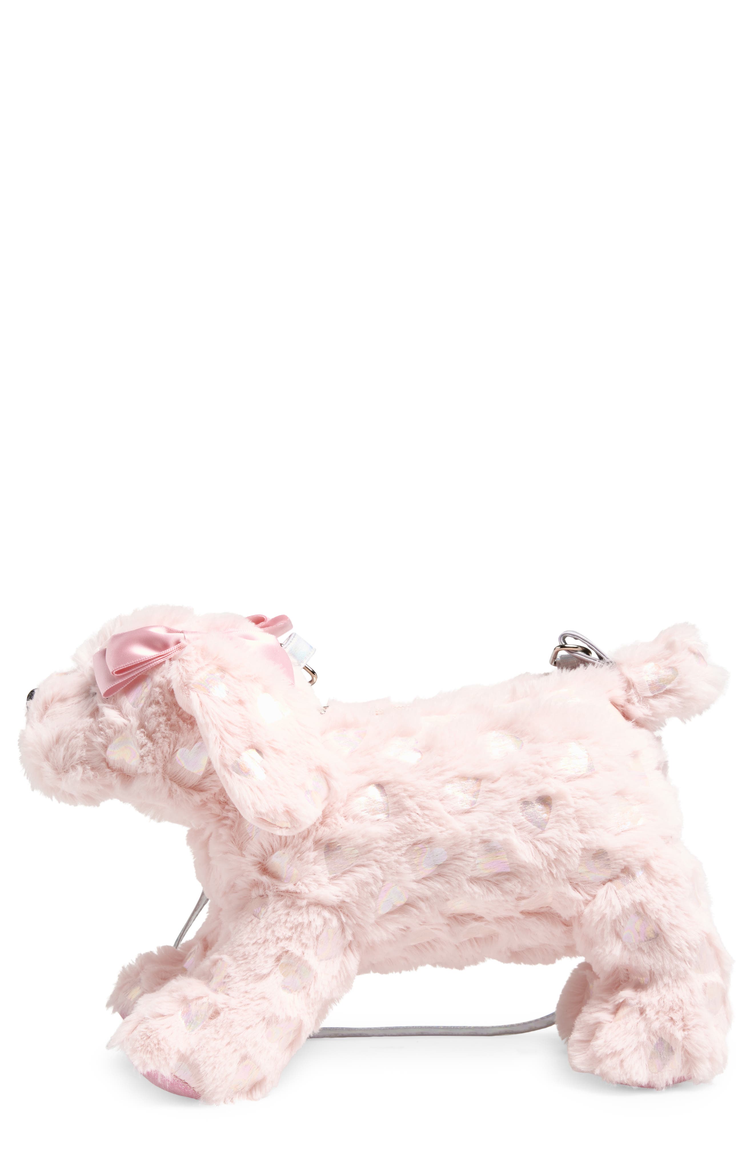 Capelli New York Kids' Faux Fur Puppy Dog Bag, Main, color, Pink Combo