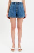 DAZE Coronado Pleated Denim Shorts