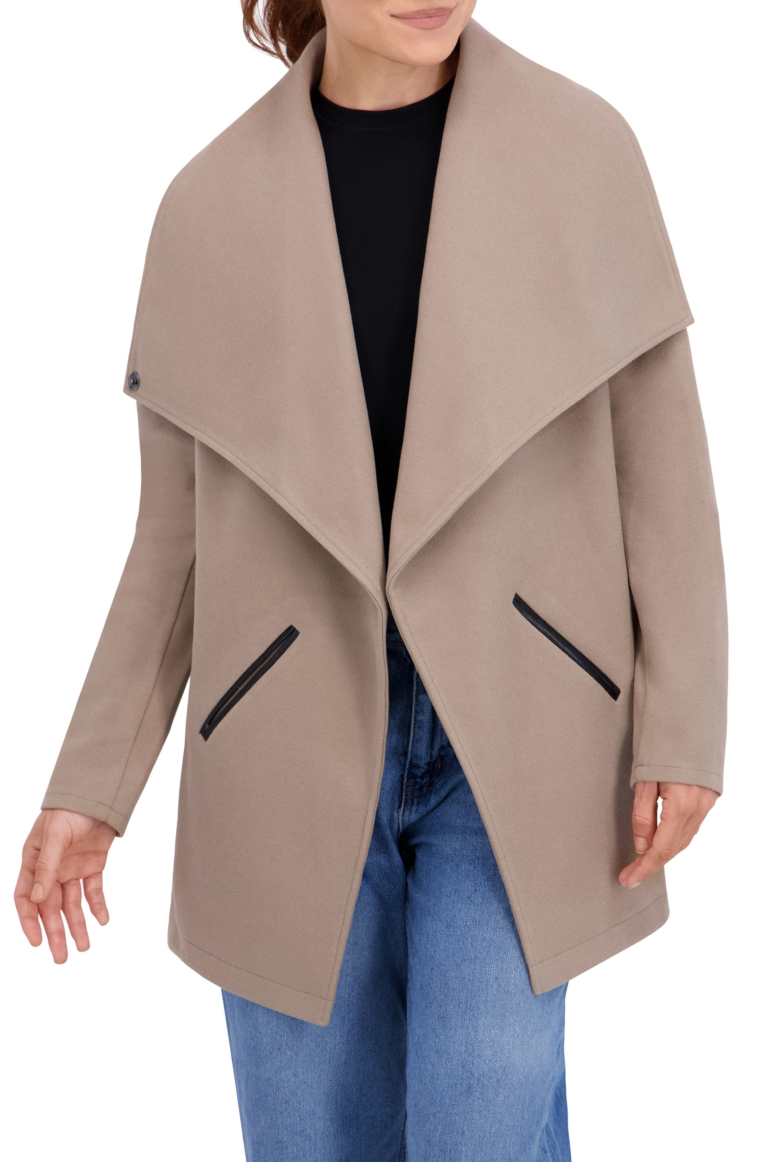 Ookie & Lala Faux Wool Drape Jacket
