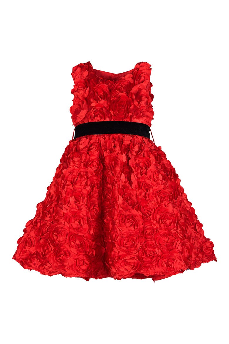 Kids' Priscila Rosette Sleeveless Dress, Main, color, RED