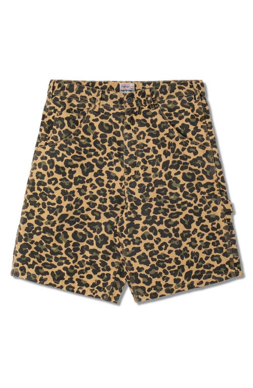 Stan Ray Big Job Carpeneter Shorts In Leopard Camo