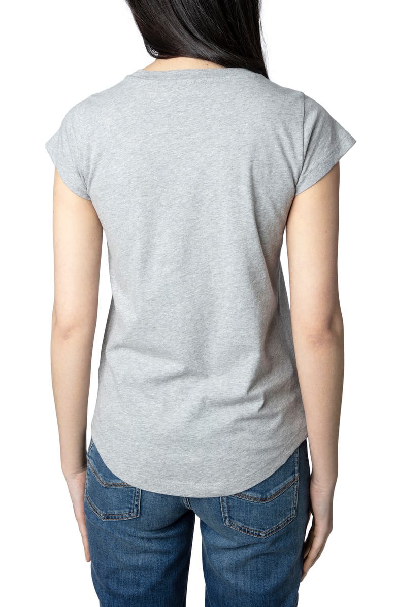 Zadig & Voltaire Saint Valentine Scribbled Heart Graphic Tee, Alternate, color, 
