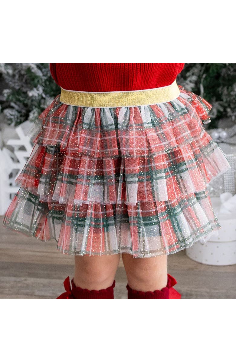 Sweet Wink Christmas Plaid Tiered Tutu, Alternate, color, Multicolor