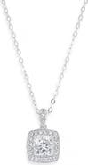 Nadri Square Framed Cubic Zirconia Pendant Necklace