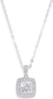 Nadri Square Framed Cubic Zirconia Pendant Necklace