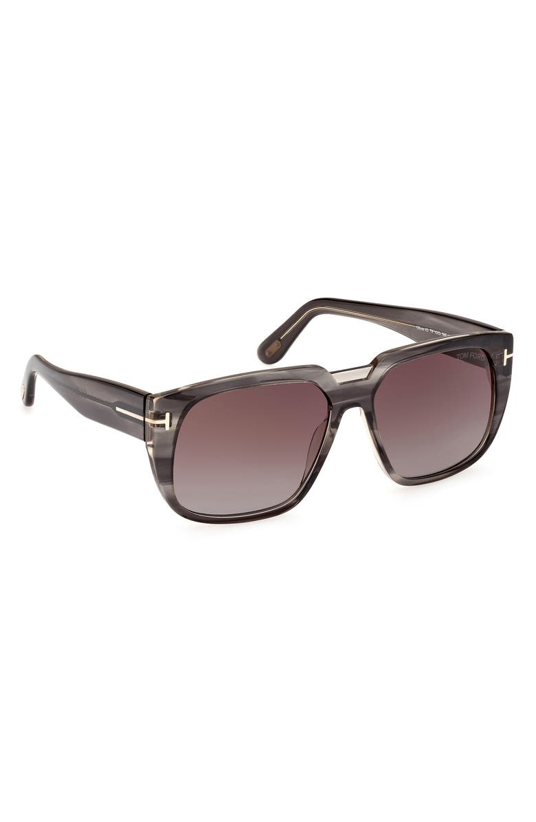TOM FORD 56mm Square Sunglasses, Alternate, color,