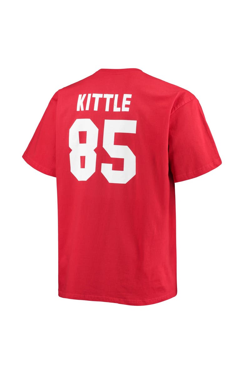FANATICS Men's Fanatics Branded George Kittle Scarlet San Francisco 49ers Big & Tall Player Name & Number T-Shirt, Alternate, color, Scarlet