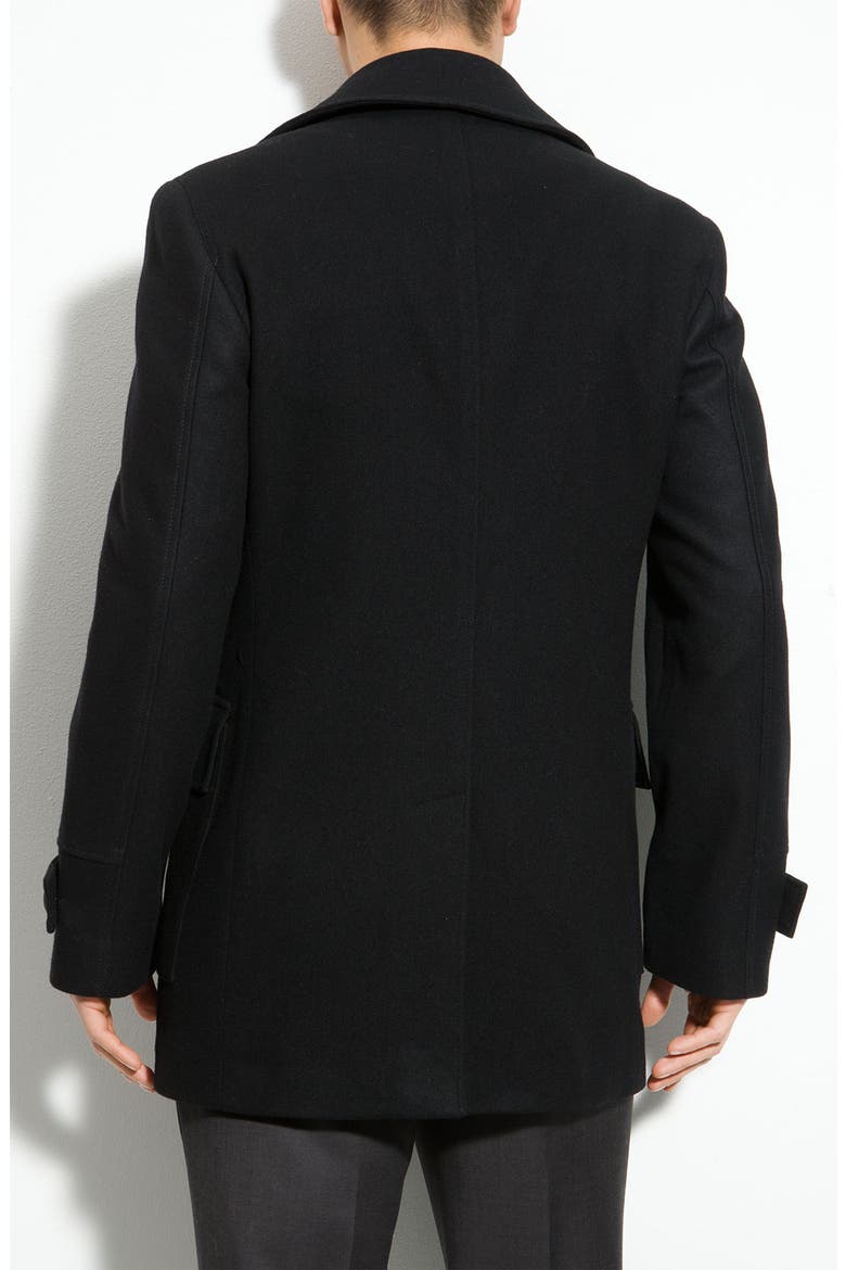 Short Peacoat, Alternate, color, BLACK