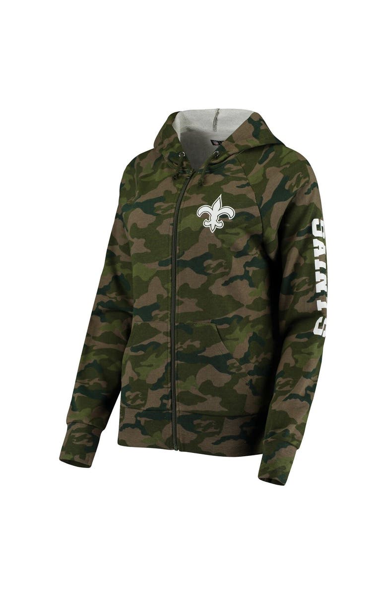 New Era Women's New Era Camo New Orleans Saints Raglan Full-Zip Hoodie, Alternate, color, Camo