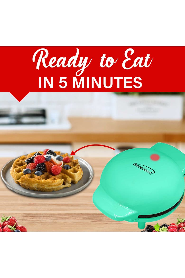 Non-Stick 5 Inch Multi-Use Mini Waffles Maker in Blue, Alternate, color, Blue