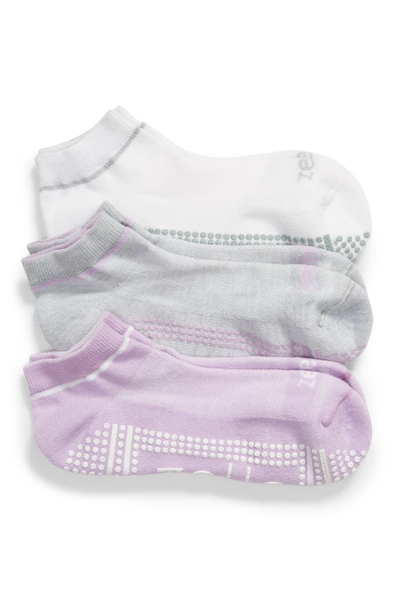 3-Pack Barre Socks, Main, color, PURPLE BETA