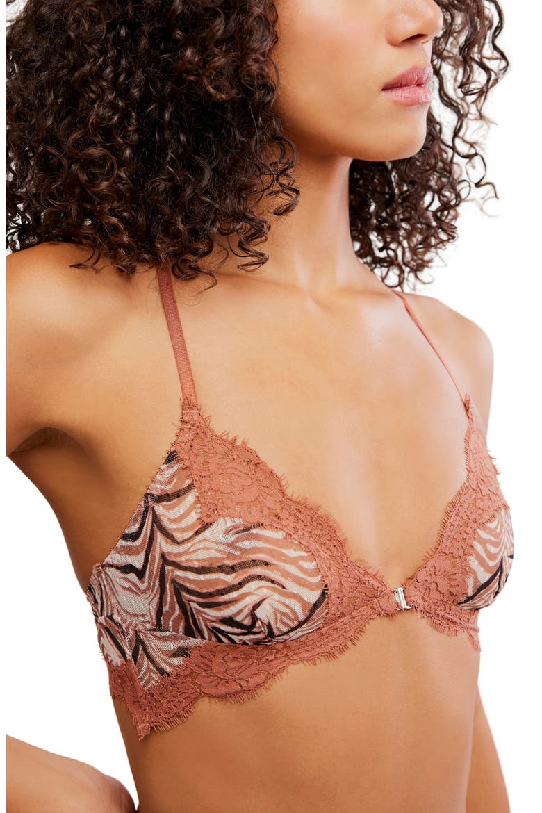 Fiona Front Close Bralette, Alternate, color, ZEBRA