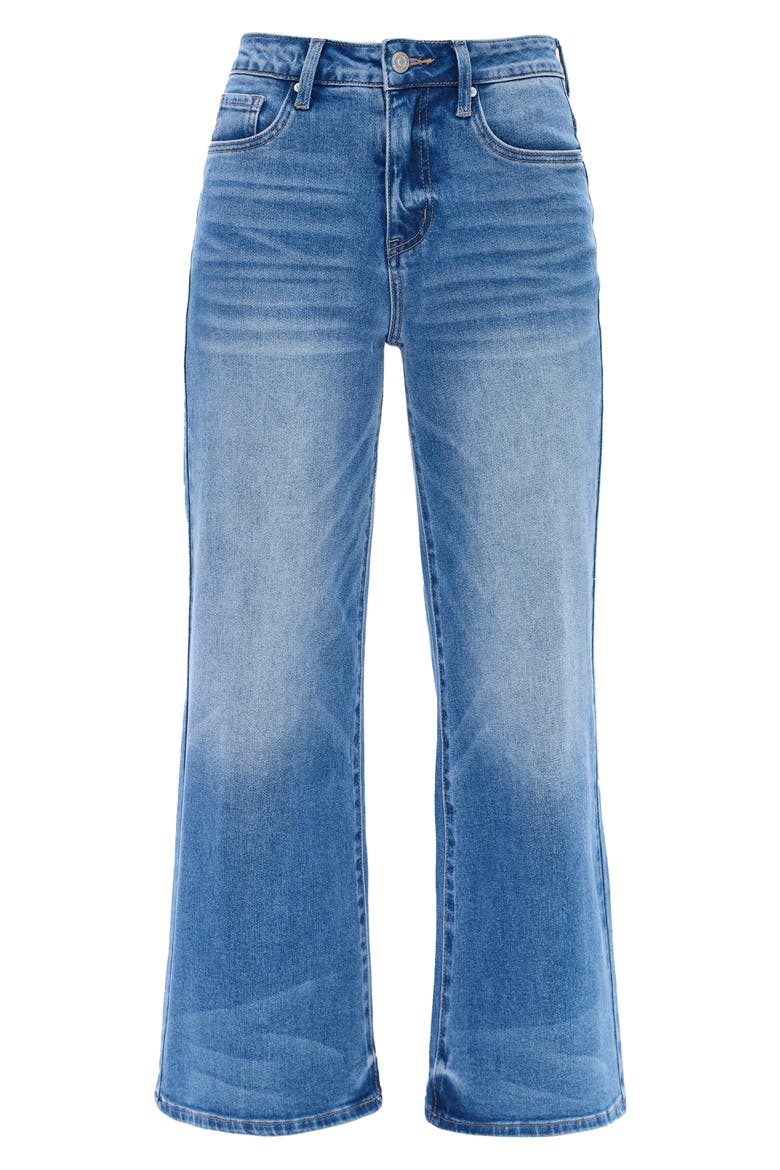 High Waist Ankle Wide Leg Jeans, Alternate, color, MEDIUM BLUE
