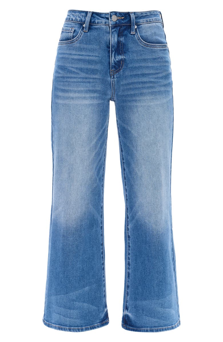 Bayeas High Waist Ankle Wide Leg Jeans, Alternate, color, Medium Blue