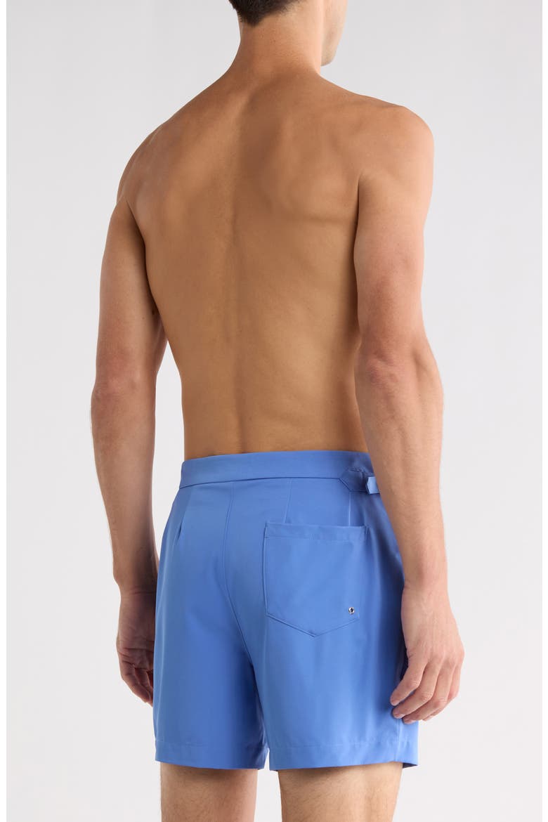 Sun Flat Front Swim Trunks, Alternate, color, FRENCH BLUE