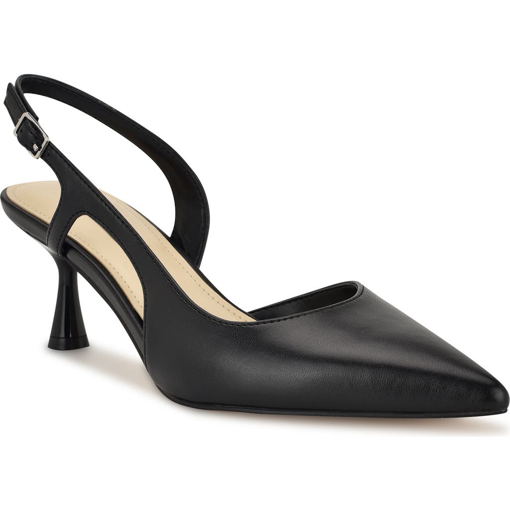 Nine West Renela Pointed Toe Slingback Pump In Black 001