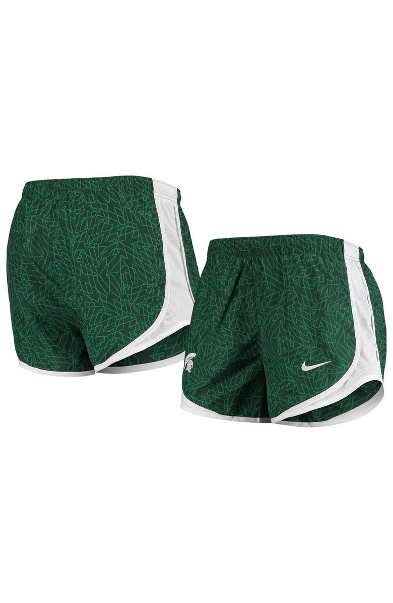 Nike Women's Nike Green/White Michigan State Spartans Performance Tempo Shorts, Alternate, color,