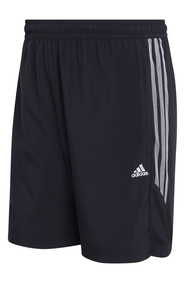 adidas Lightweight Regular Fit Drawstring Shorts, Alternate, color, Black