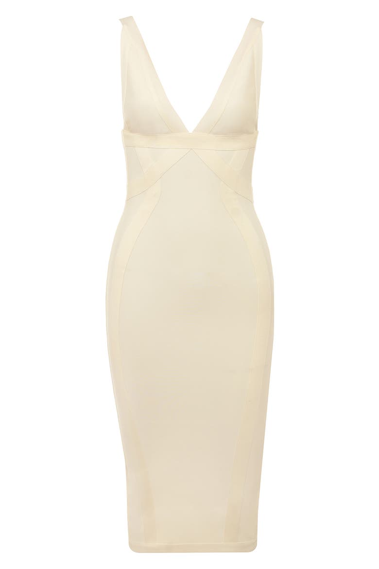 The Classic Midi Bandage Dress, Alternate, color, VANILLA