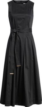 Anne Klein Sleeveless Stretch Cotton Midi Dress