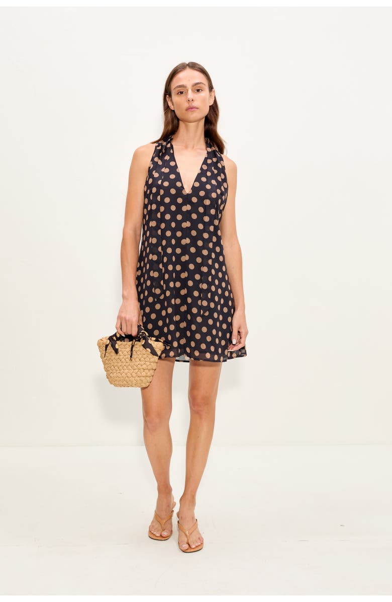SIMONMILLER Gia Chiffon Mini Dress, Main, color, Brown