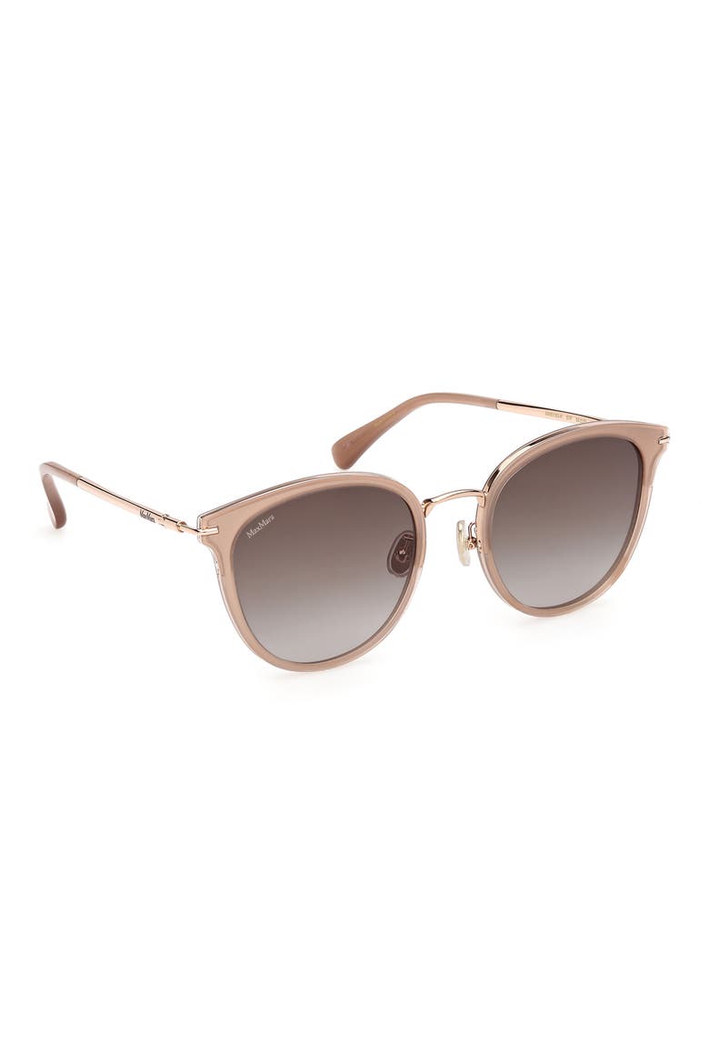 55mm Round Sunglasses, Alternate, color, SHINY BEIGE / GRADIENT BROWN
