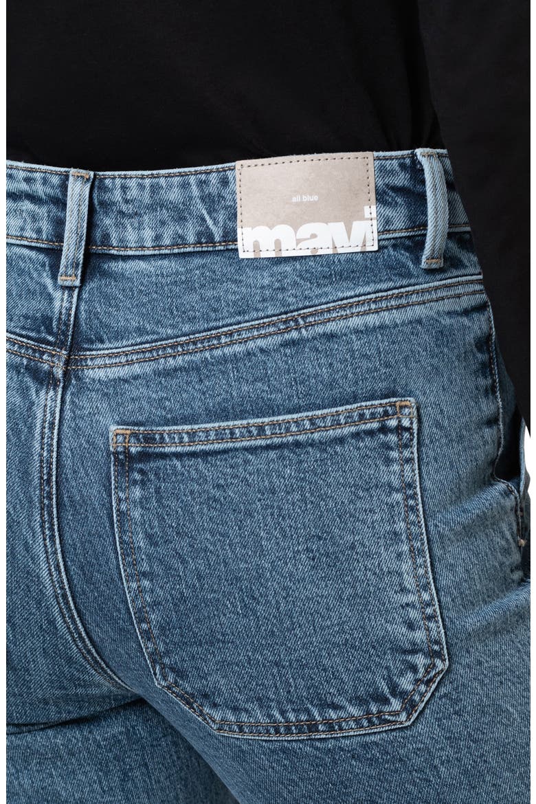 Marissa High Waist Straight Leg Utility Jeans, Alternate, color, MID BRUSHED CLASSIC BLUE