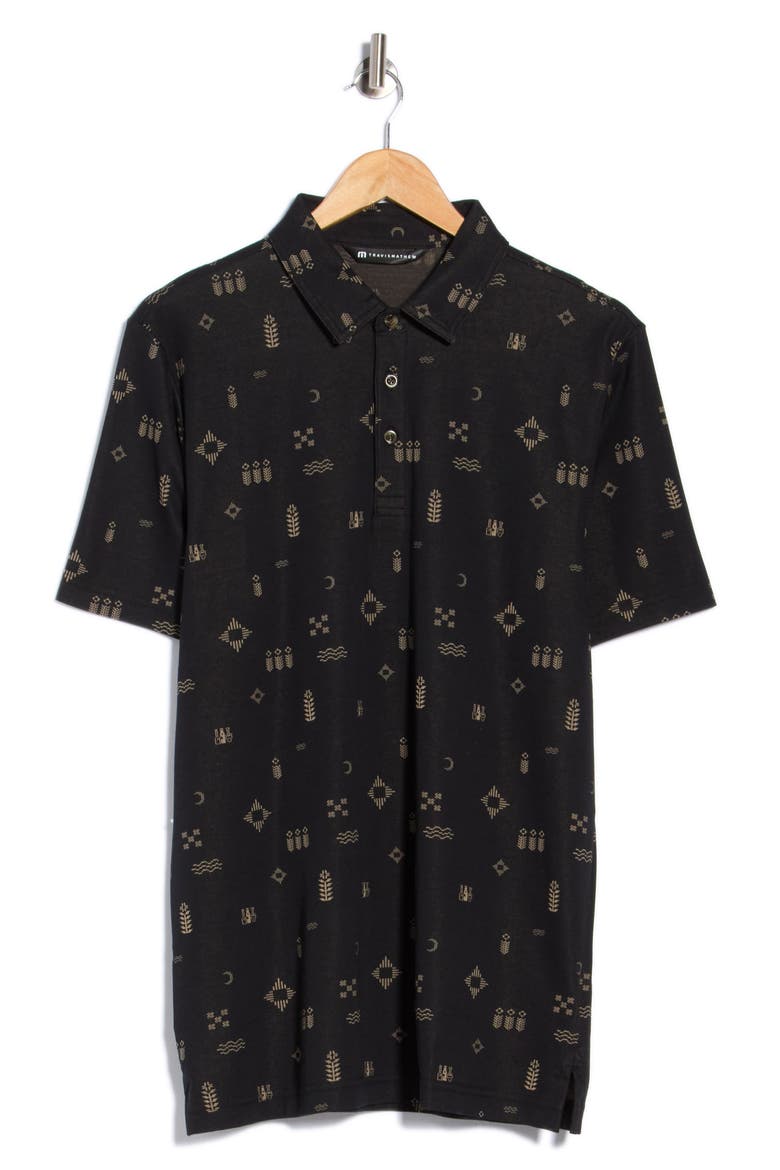 Weather Patterns Polo, Main, color, BLACK