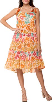 RANEES Floral Print Midi Dress