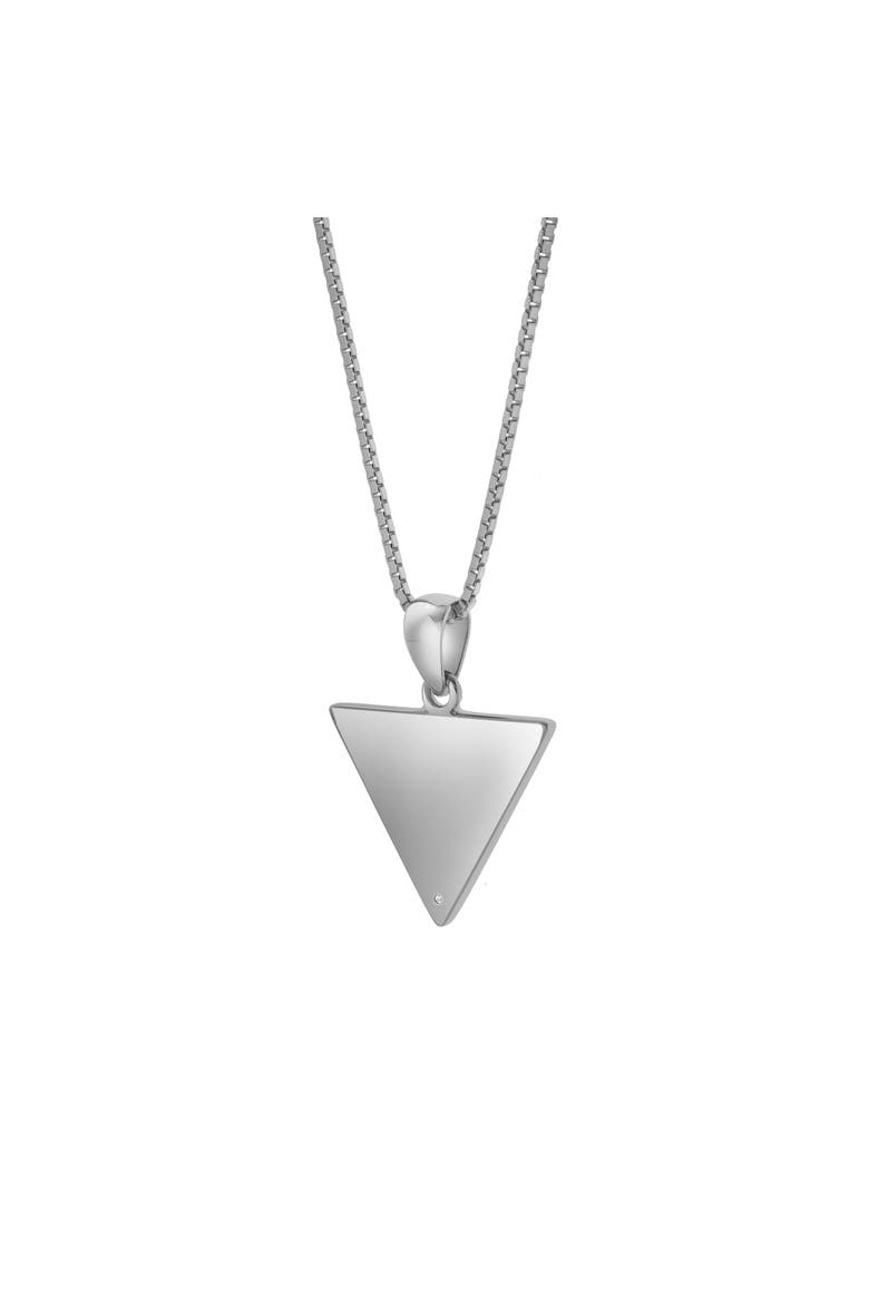 Corinne Sterling Silver 0.01 Ct Diamond Triangle Pendant, Alternate, color, 925 Sterling Silver
