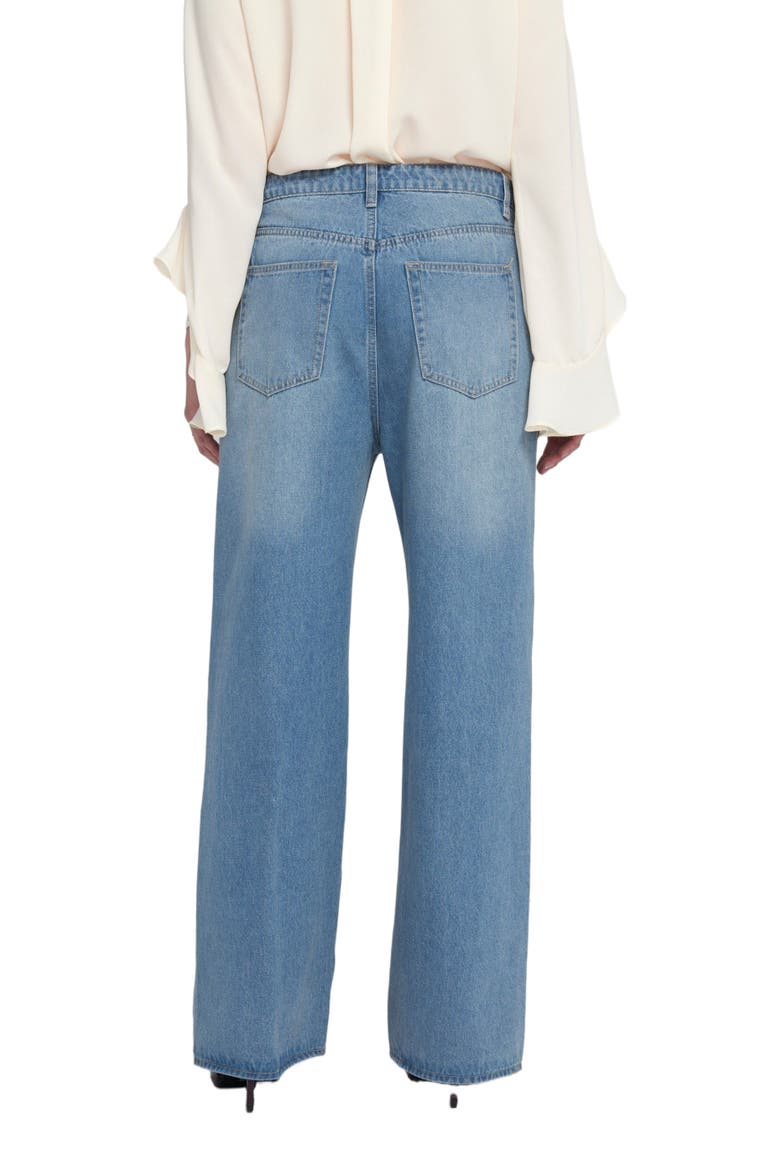 Rhinestone Pocket Jean Wide-Leg Pants, Alternate, color, Medium Wash