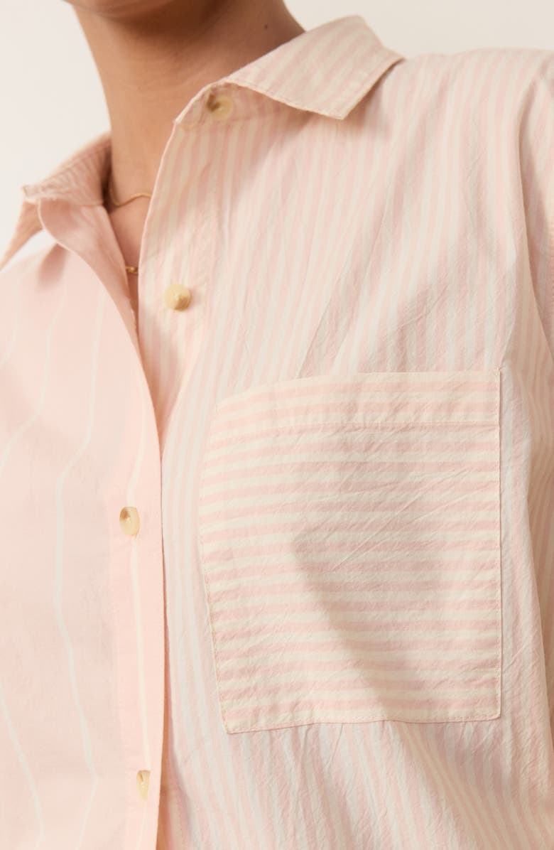 Marine Layer Cali Oversize Pima Cotton Poplin Button-Up Shirt, Alternate, color, 