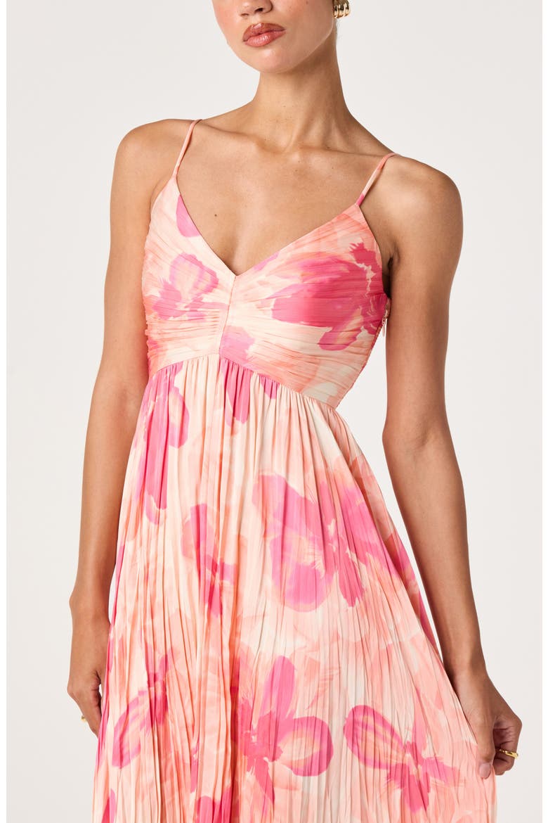 Maeve Midi Dress, Alternate, color, CORAL ABSTRACT FLORAL