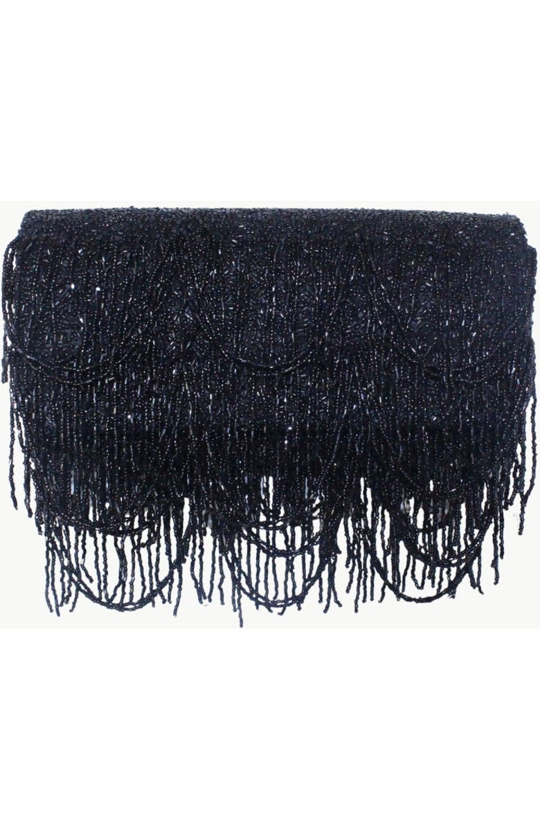 Island to East Side Fringes All Over Medium Structured Bag, Main, color, Black