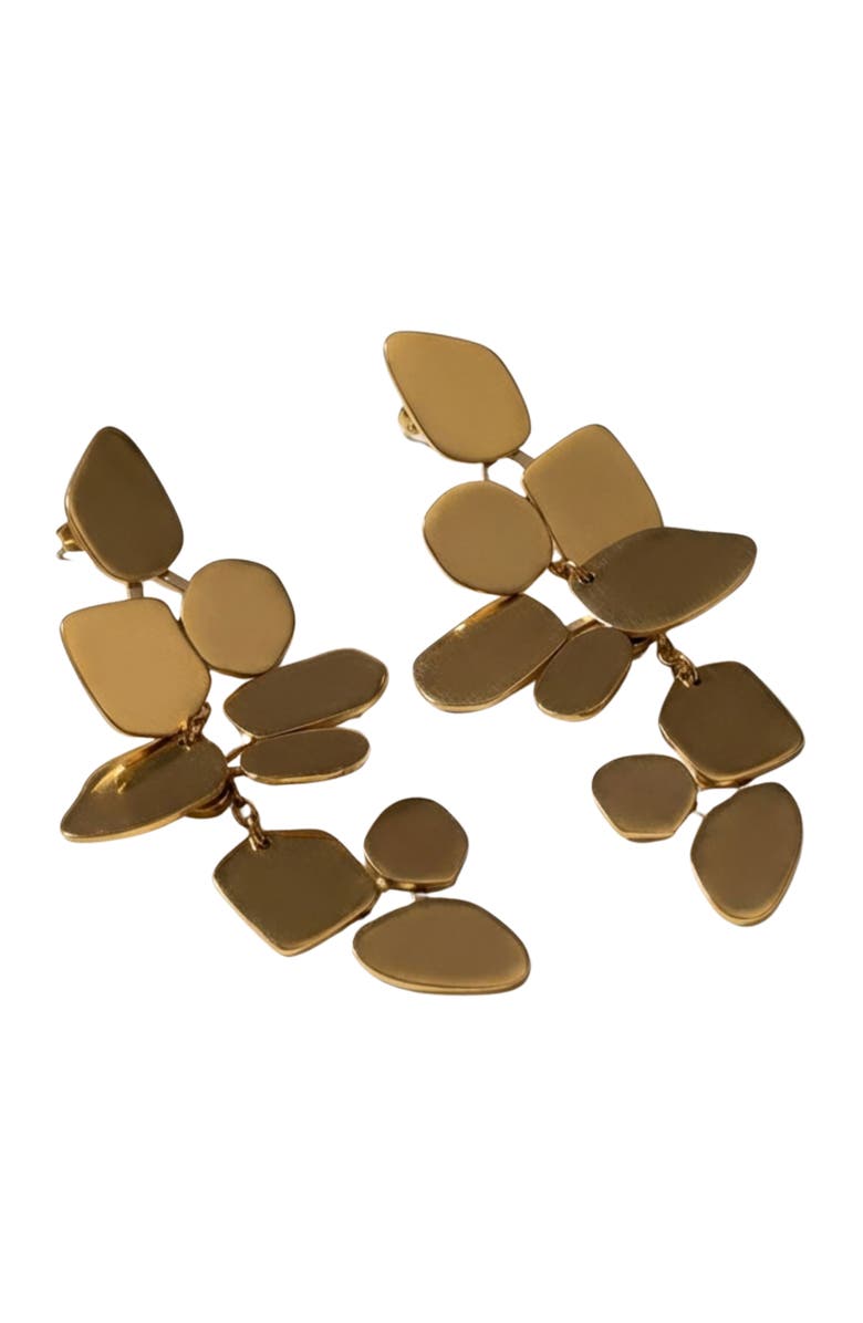 AKALIA Valentina Waterproof Statement Dangle Earring, Main, color, Gold