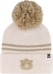 '47 Women's '47 Natural Auburn Tigers Core & Inline Latte Cuffed Knit Hat with Pom