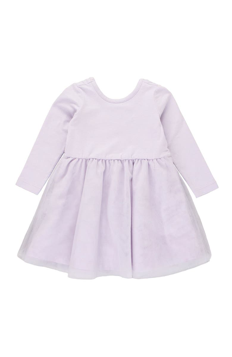 RuffleButts Girls Long Sleeve Tulle Twirl Dress, Main, color, 