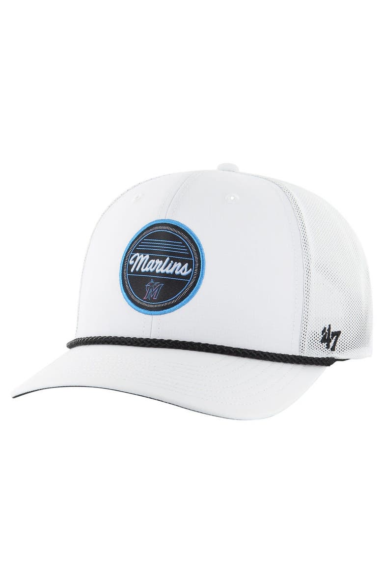 '47 Men's '47 White Miami Marlins Fairway Trucker Adjustable Hat, Main, color, White