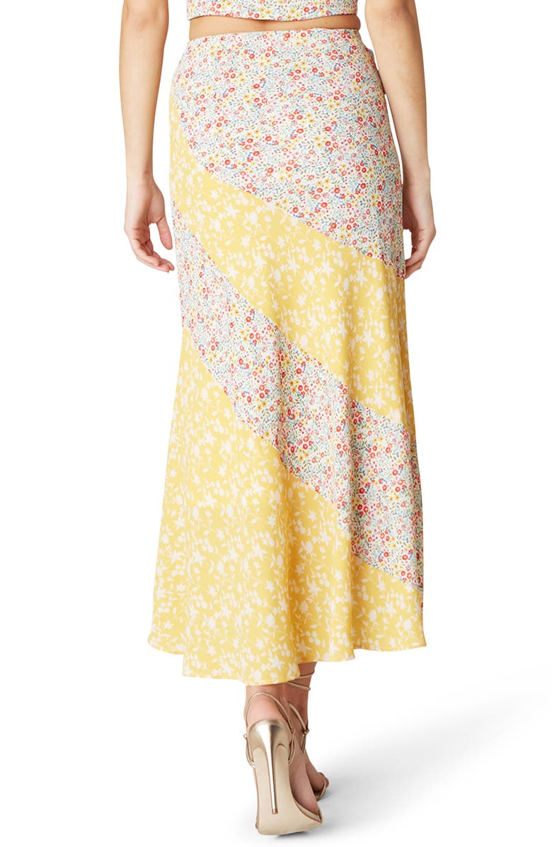 BB Dakota by Steve Madden BB Dakota Mixing It Mixed Floral Print Midi Skirt, Alternate, color,