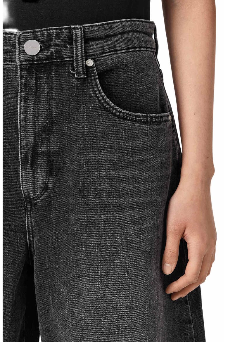 Payton Barrel Leg Jeans, Alternate, color, WASHED BLACK