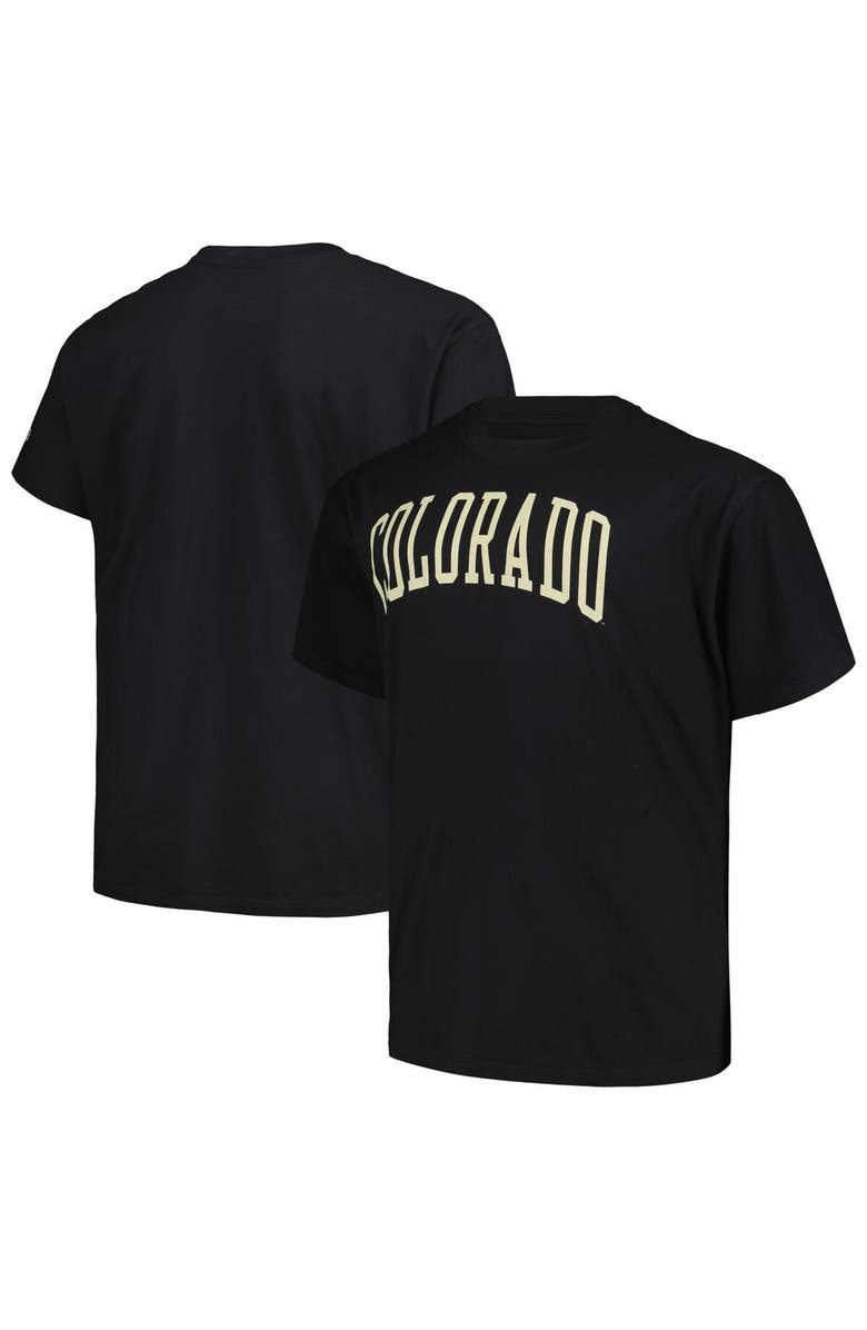 PROFILE Men's Profile Black Colorado Buffaloes Big & Tall Wordmark T-Shirt, Main, color, Black