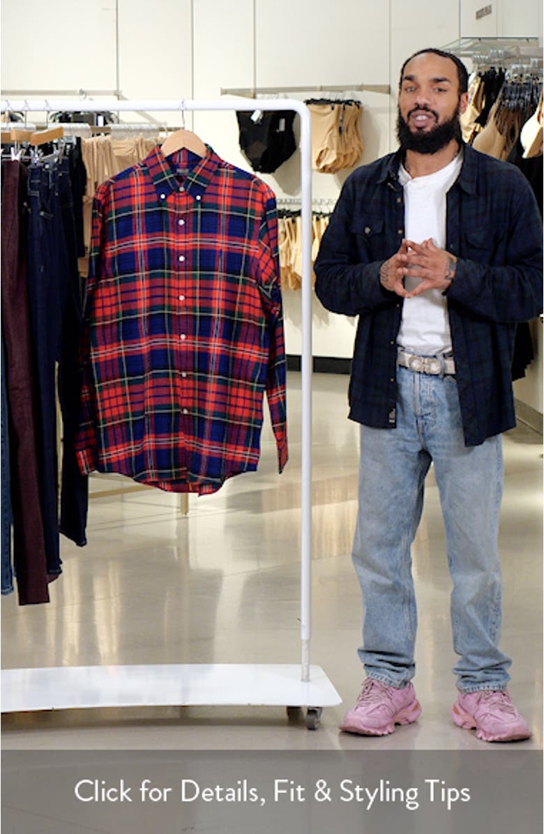 Brushed Plaid Flannel Button-Down Shirt, sales video thumbnail