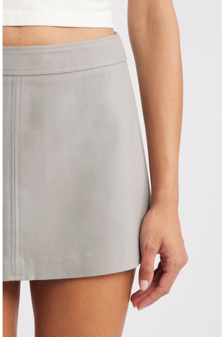 Kit Structured A-Line Miniskirt, Alternate, color, DOVE GREY