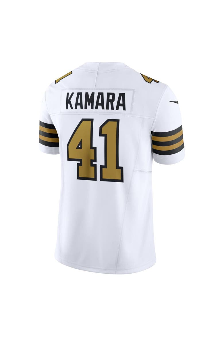 Men's Nike Alvin Kamara White New Orleans Saints Alternate Vapor F.U.S.E. Limited Jersey, Alternate, color, White