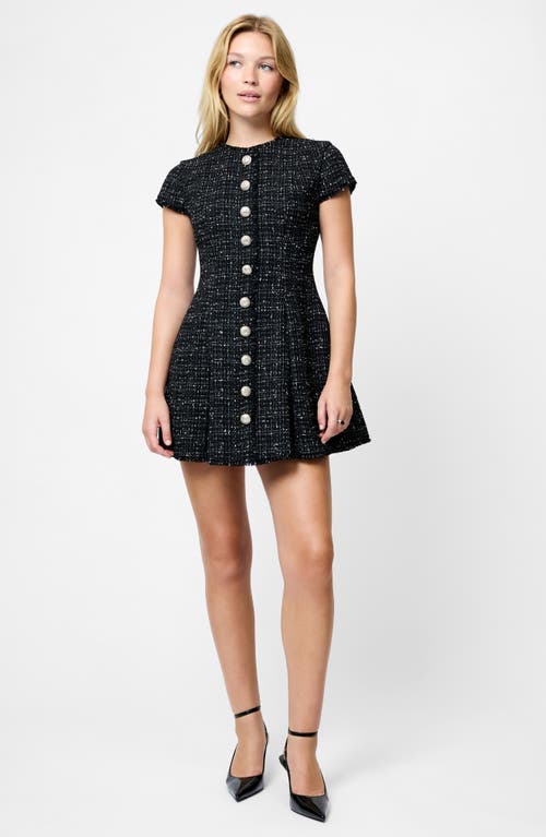 French Connection Speckled Tweed Minidress In Multi