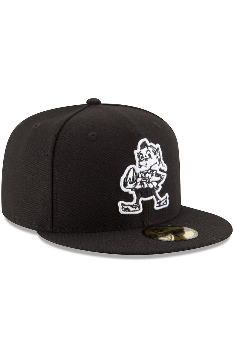 New Era Men's New Era Black Cleveland Browns B-Dub 59FIFTY Fitted Hat, Alternate, color, 
