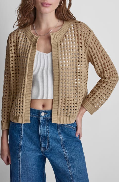 Open Stitch Cotton Cardigan