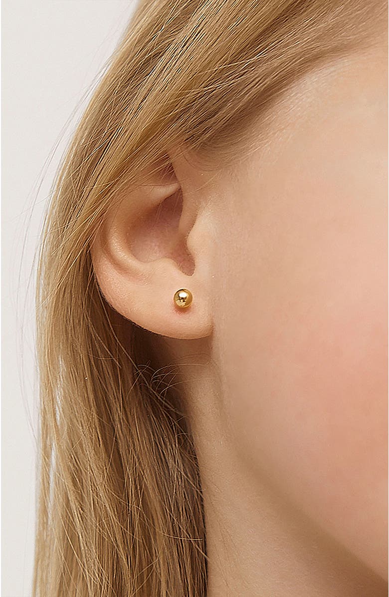 In Season Jewelry 14k Classic Ball Earrings, Alternate, color, Gold