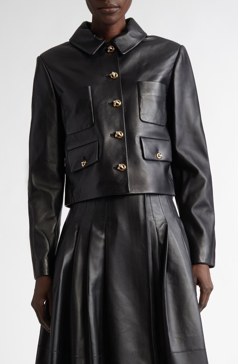 Altuzarra Astley Lambskin Leather Jacket, Main, color, 